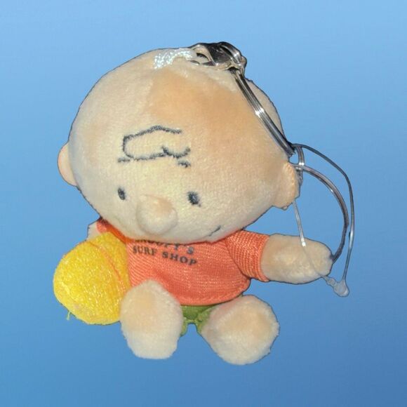 NEW Charlie Brown Aloha Chuck Surfer Snoopy Surf Shop Keychain Backpack Clip A30 - Picture 5 of 5